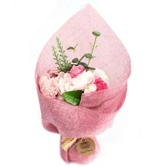 Cadeau Bouquet Fleurs de Savon- Rose ( largeur du bouquet 20cm) - Ma boutique