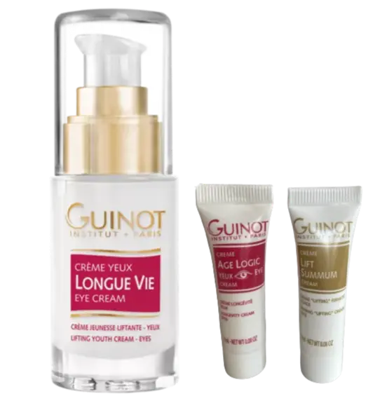 GUINOT - Crème Longue Vie Yeux +- 15ml + 2 Crèmes GUINOT OFFERTES - Ma boutique