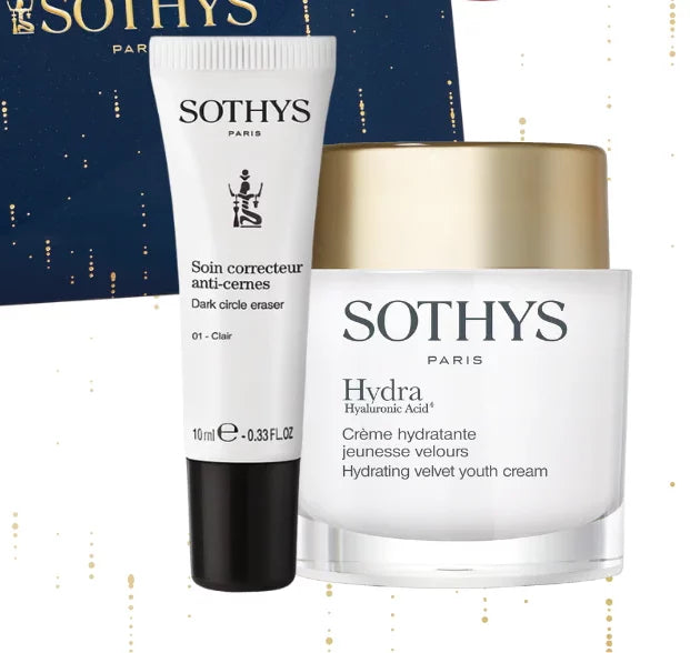 SOTHYS-Coffret Cadeau- Crème Hydratante Jeunesse Velours 50ml et Correcteur Anti Cernes Clair 10ml- visage