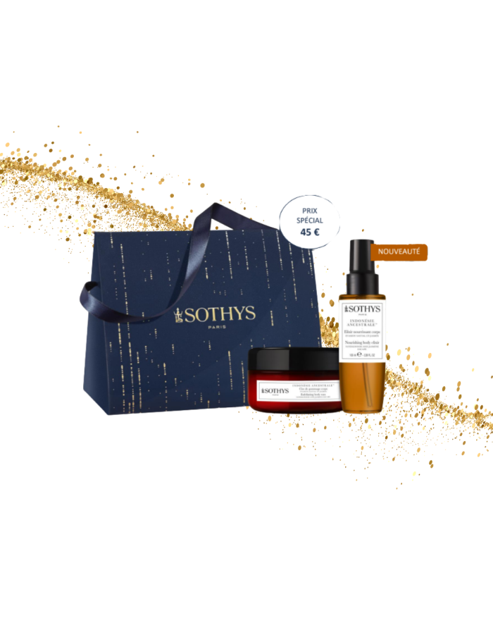 SOTHYS- Coffret Cadeau - Elixir Nourrissant Evasion Santal & Jasmin 100ml et Cire de Gommage Evasion Santal & Jasmin 100ml-corps